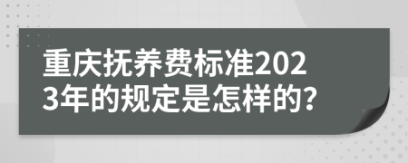 重庆抚养费标准2023年的规定是怎样的？