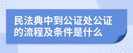 民法典中到公证处公证的流程及条件是什么