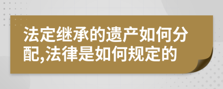 法定继承的遗产如何分配,法律是如何规定的