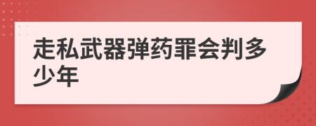 走私武器弹药罪会判多少年