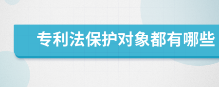 专利法保护对象都有哪些