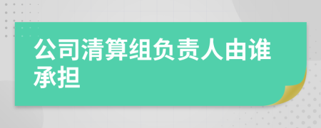 公司清算组负责人由谁承担