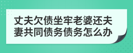 丈夫欠债坐牢老婆还夫妻共同债务债务怎么办