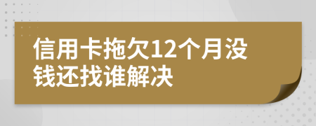 信用卡拖欠12个月没钱还找谁解决