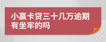小赢卡贷三十几万逾期有坐牢的吗
