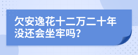 欠安逸花十二万二十年没还会坐牢吗？