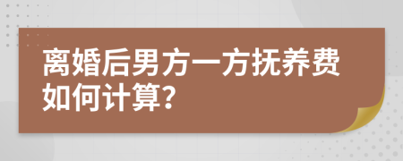 离婚后男方一方抚养费如何计算？