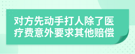 对方先动手打人除了医疗费意外要求其他赔偿