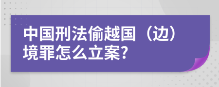 中国刑法偷越国（边）境罪怎么立案?