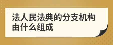 法人民法典的分支机构由什么组成