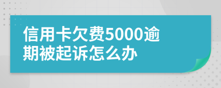 信用卡欠费5000逾期被起诉怎么办