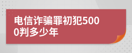 电信诈骗罪初犯5000判多少年