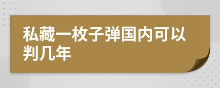 私藏一枚子弹国内可以判几年