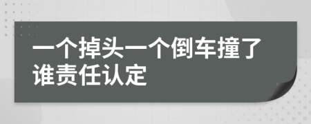 一个掉头一个倒车撞了谁责任认定