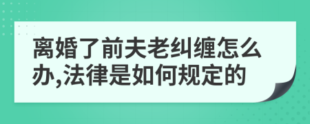 离婚了前夫老纠缠怎么办,法律是如何规定的