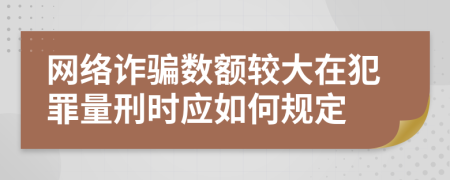 网络诈骗数额较大在犯罪量刑时应如何规定