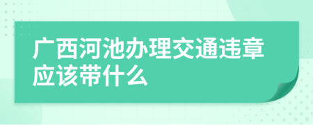广西河池办理交通违章应该带什么