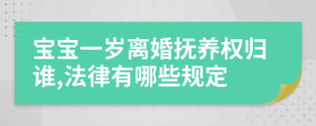 宝宝一岁离婚抚养权归谁,法律有哪些规定