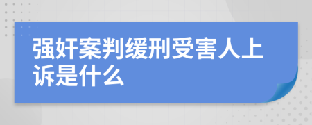 强奸案判缓刑受害人上诉是什么