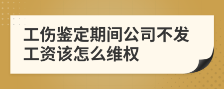 工伤鉴定期间公司不发工资该怎么维权