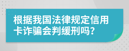 根据我国法律规定信用卡诈骗会判缓刑吗？