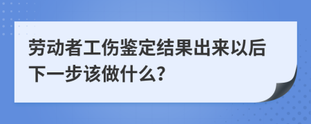 劳动者工伤鉴定结果出来以后下一步该做什么？