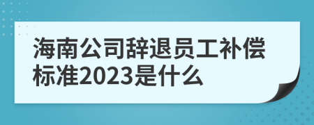 海南公司辞退员工补偿标准2023是什么