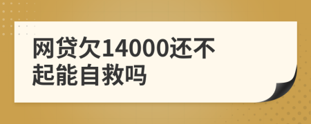 网贷欠14000还不起能自救吗