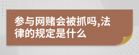 参与网赌会被抓吗,法律的规定是什么