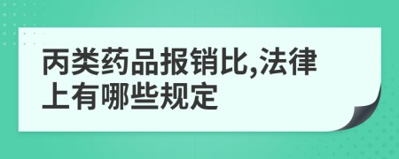 丙类药品报销比,法律上有哪些规定