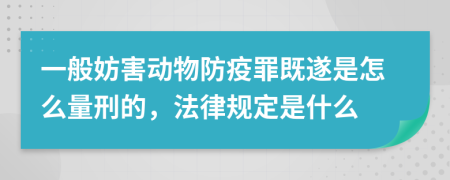 一般妨害动物防疫罪既遂是怎么量刑的，法律规定是什么