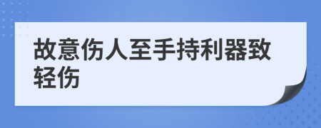 故意伤人至手持利器致轻伤