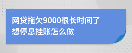 网贷拖欠9000很长时间了想停息挂账怎么做
