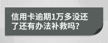 信用卡逾期1万多没还了还有办法补救吗？