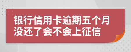 银行信用卡逾期五个月没还了会不会上征信