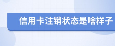 信用卡注销状态是啥样子