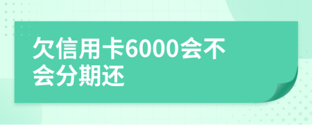 欠信用卡6000会不会分期还