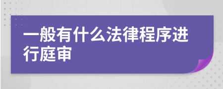 一般有什么法律程序进行庭审