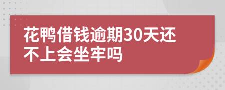 花鸭借钱逾期30天还不上会坐牢吗