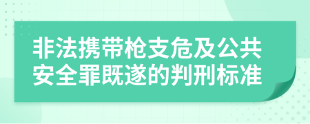 非法携带枪支危及公共安全罪既遂的判刑标准