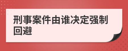 刑事案件由谁决定强制回避