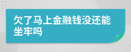 欠了马上金融钱没还能坐牢吗