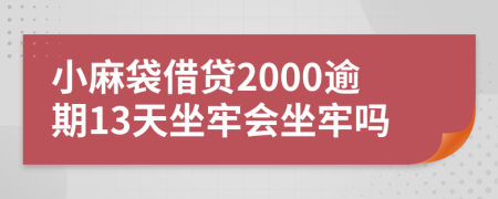 小麻袋借贷2000逾期13天坐牢会坐牢吗