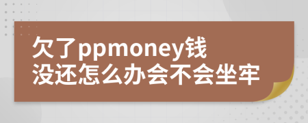 欠了ppmoney钱没还怎么办会不会坐牢