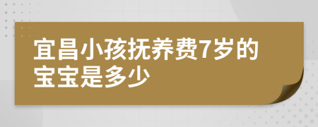 宜昌小孩抚养费7岁的宝宝是多少