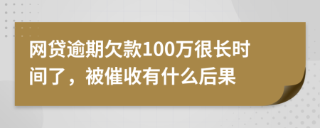 网贷逾期欠款100万很长时间了，被催收有什么后果