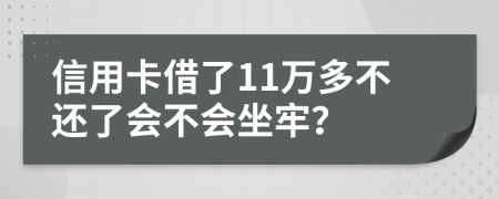 信用卡借了11万多不还了会不会坐牢？