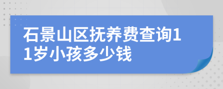 石景山区抚养费查询11岁小孩多少钱