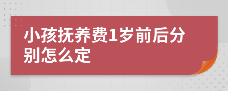 小孩抚养费1岁前后分别怎么定