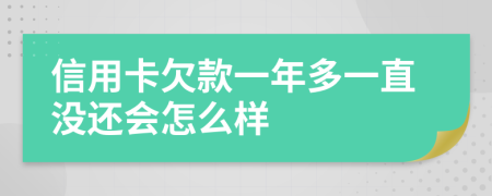 信用卡欠款一年多一直没还会怎么样